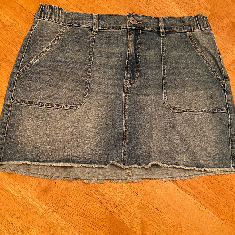 No Boundaries soft med wash denim skirt XL 15/17